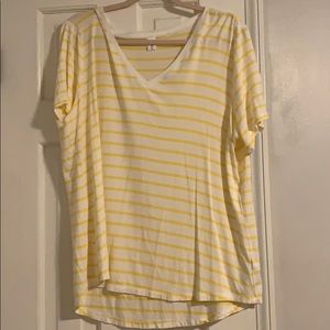 striped yellow tee